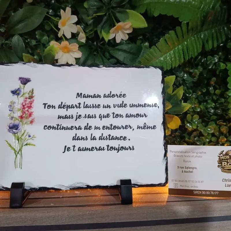 Ardoise gravée