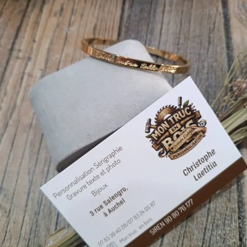Bracelet jonc gravé