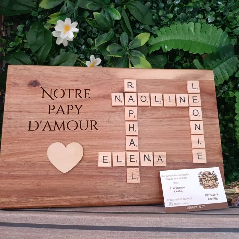 Tableau famille façon Scrabble